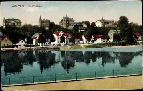 Ak Saalfeld an der Saale Thüringen, Saalepartie