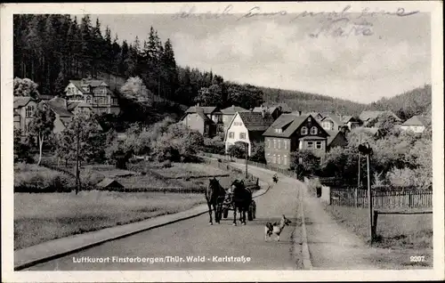 Ak Finsterbergen Friedrichroda im Thüringer Wald, Karlstraße