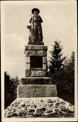 Ak Domažlice Region Pilsen, Kozinuv pomnik na Hradku u Domazlic