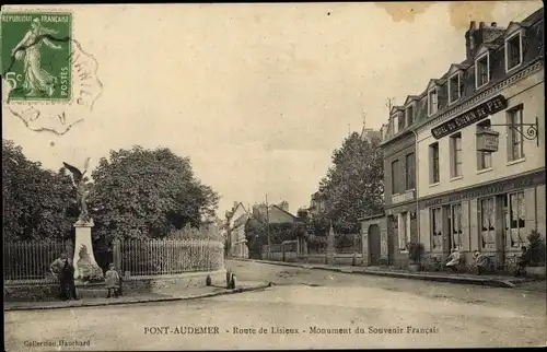 Ak Pont Audemer Eure, Route de Lisieux