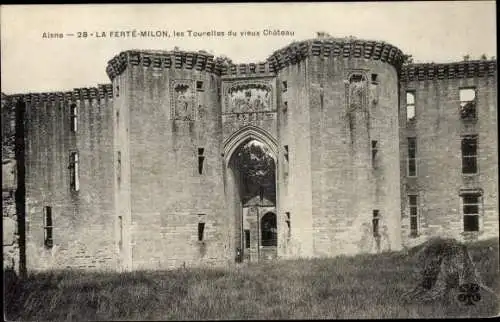 Ak La Ferté Milon Aisne, Les Tourelles du vieux Chateau