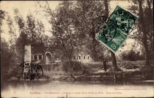 Ak La Fère Aisne, Fortifications, Ouvrage a corne de la Porte de Paris, Bras de l'oise