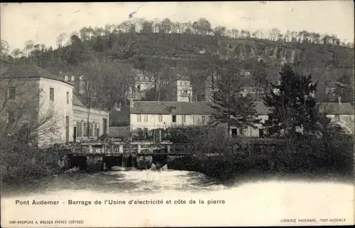 Ak Pont Audemer Eure, Barrage de l'Usine d'electricite, Cote de la Pierre.