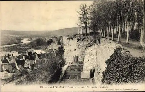 Ak Château Thierry Aisne, Sur le Vieux Chateau