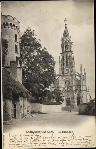 Ak Chateauneuf sur Cher, La Basilique