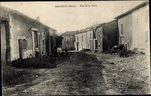 Ak Behonne Meuse, Rue de la Croix