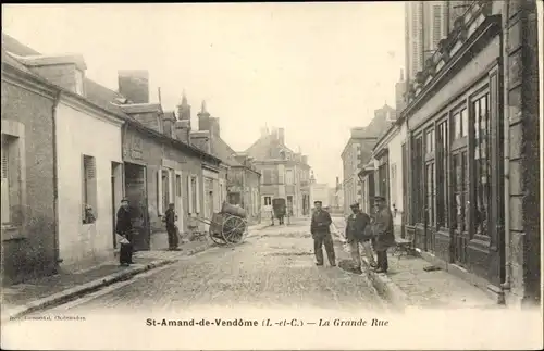 Ak Saint Amand de Vendome Loir et Cher, La Grande Rue