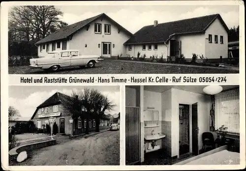 Ak Hassel Weser, Hotel Raststätte Grünewald