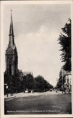 Ak Hamburg Mitte Rothenburgsort, Vierländer Straße, St Thomaskirche