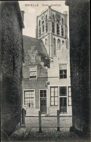 Passepartout Ak Brielle Südholland, Oude geveltjes