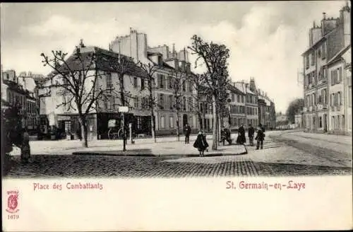 Ak Saint Germain en Laye Yvelines, Place des Combattants