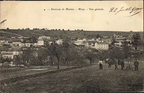 Ak Mézy-sur-Seine Yvelines, Vue generale