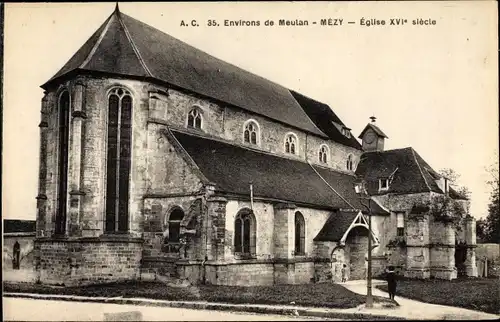 Ak Mézy-sur-Seine Yvelines, Eglise