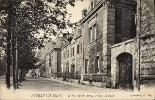 Ak Neuilly sur Seine Hauts de Seine, L'Asile Sainte Anne, Avenue du Roule