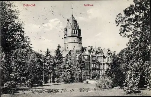 Ak Detmold Teutoburger Wald, Schloss