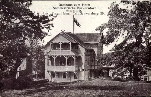 Ak Burkersdorf Saalfeld an der Saale Thüringen, Gasthaus zum Heim