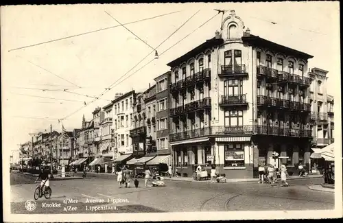 Ak Knokke Heist Westflandern, Avenue Lippens, Lippenslaau