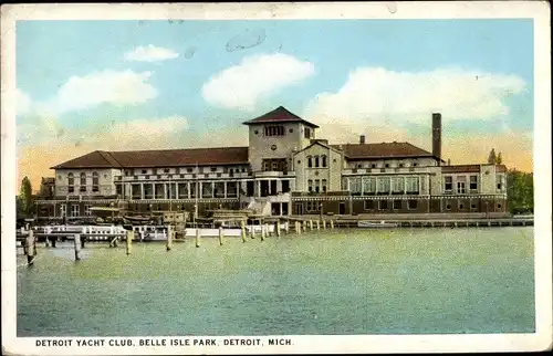 Ak Detroit Michigan USA, Detroit Yacht Club, Belle Isle Park