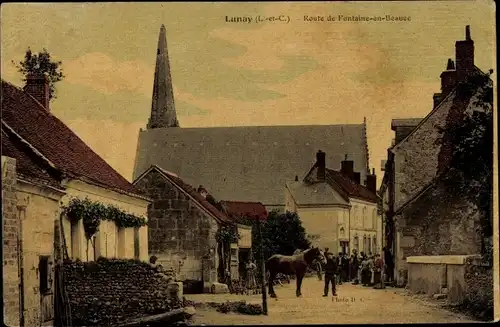 Ak Lunay Loir et Cher, Route de Fontaine en Beauce