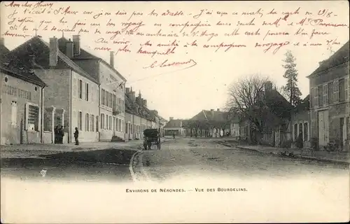 Ak Ourouer les Bourdelins Cher, Straßenpartie