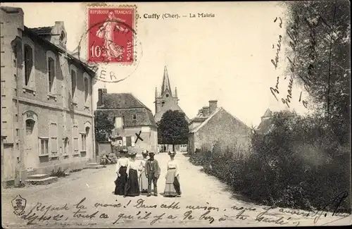 Ak Cuffy Cher, La Mairie, eglise