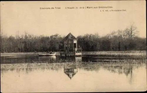 Ak L'Hautil Triel sur Seine Yvelines, Mare aux Grenouilles