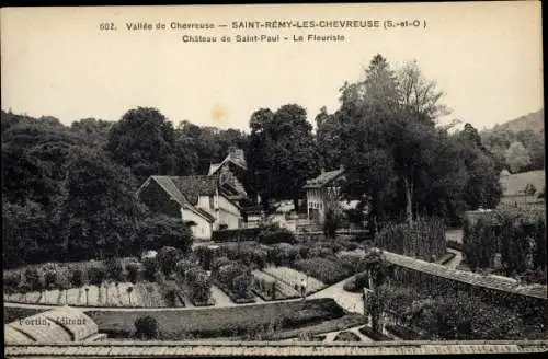 Ak Saint Rémy les Chevreuse Yvelines, Chateau de Saint Paul, le Fleuriste