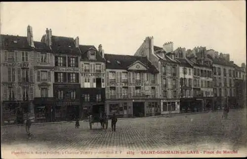 Ak Saint Germain en Laye Yvelines, Place du Marche