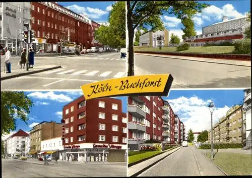 Ak Buchforst Mülheim Köln am Rhein, Straßenpartie