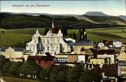 Ak Wambierzyce Albendorf Schlesien, Panorama, Hescheuer