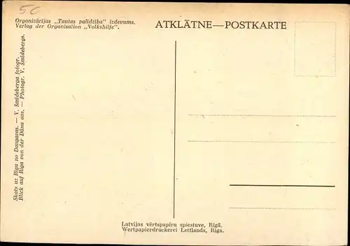 Ak Riga Lettland, Bick auf Riga von der Düna aus