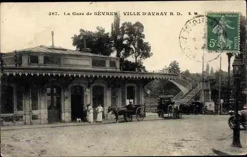 Ak Sèvres Hauts-de-Seine, La Gare