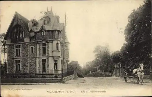 Ak Vaucresson Hauts de Seine, Route l'epartementale