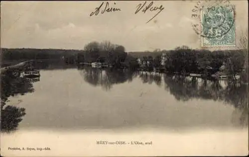 Ak Méry sur Oise Val d’Oise, L'Oise, aval