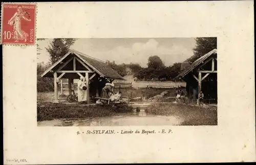 Ak St-Sylvain Calvados, Source de Muance, Lavoir de Bequet