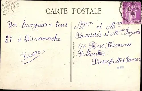 Ak Trappes Yvelines, Etang de Saint Quentin