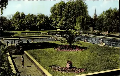 Ak Werne an der Lippe, Warmquellen Sole Freibad