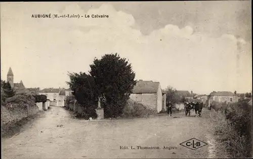 Ak Aubigne Briand Maine-et-Loire, Le Calvaire