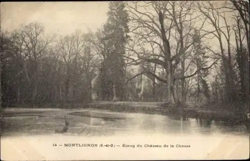 Ak Montlignon Val d’Oise, Etang du Chateau de la Chasse