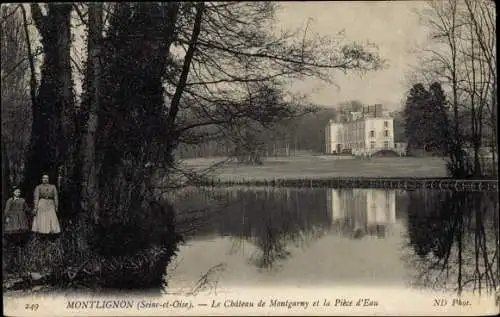 Ak Montlignon Val d’Oise, Le Chateau de Montgarny et la Piece d'Eau