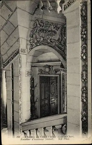 Ak Cheverny Loir et Cher, Escalier d'honneur