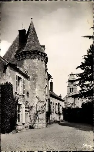 Ak Suèvres Loir-et-Cher, Chateau des Forges, Clocher Saint Lubin