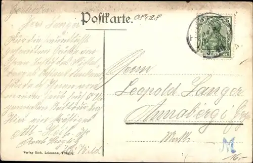 Ak Walddorf Trünzig Langenbernsdorf bei Werdau, Oberförstrei