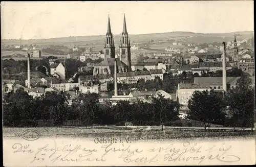 Ak Oelsnitz im Vogtland, Panorama