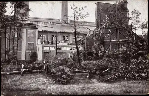 Ak Chemnitz in Sachsen, Chemnitzer Elektrizitätswerke, Sturmkatastrophe 1916