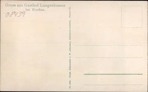 Ak Langenhessen Werdau an der Pleiße in Sachsen, Gasthof