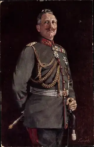 Künstler Ak Triebsch, F., Kaiser Wilhelm II. in Uniform