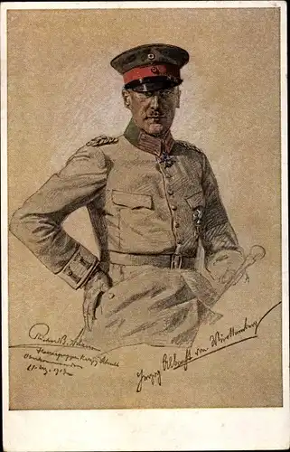 Künstler Ak Porträt Albrecht Herzog von Württemberg, Generalfeldmarschall