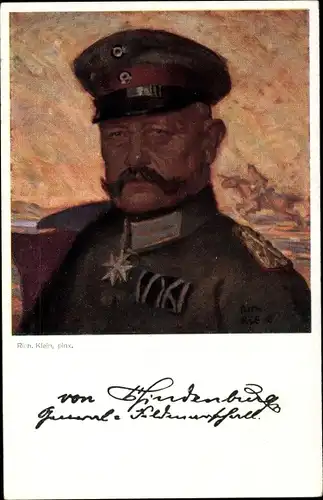 Künstler Ak Klien, R., Generalfeldmarschall von Hindenburg