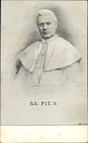 Künstler Ak Lyon, Sc., Papst Pius X.